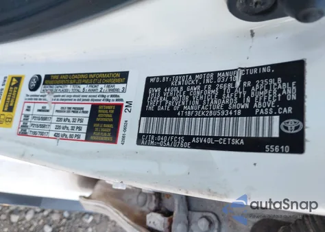 2011 Toyota Camry Se from USA, damaged, VIN 4T1BF3EK2BU593418